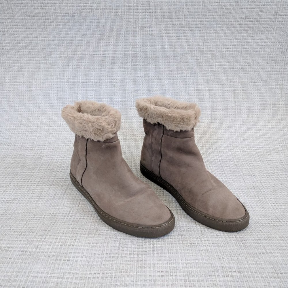Women's Common Project Suede Boots w/ Fleece Sz 8